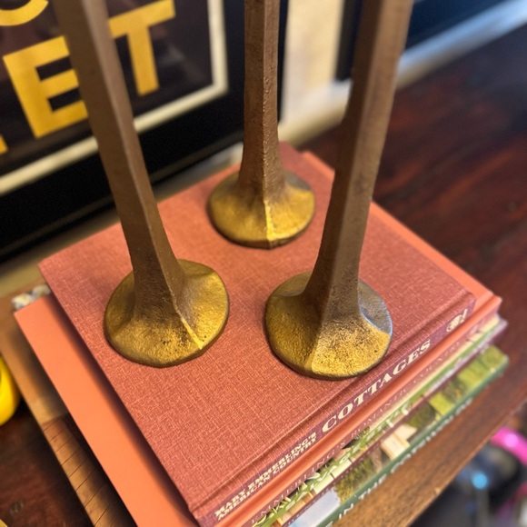 Crate&Barrel Taper Candle Sticks - Modern Rustic - Picture 4 of 11